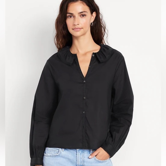 Old Navy Tops - Old Navy NWT Ruffle Button-Down Shirt